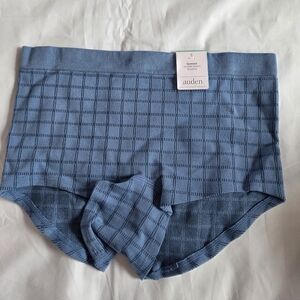 Auden Blue Textured High-Waisted Boyshort New